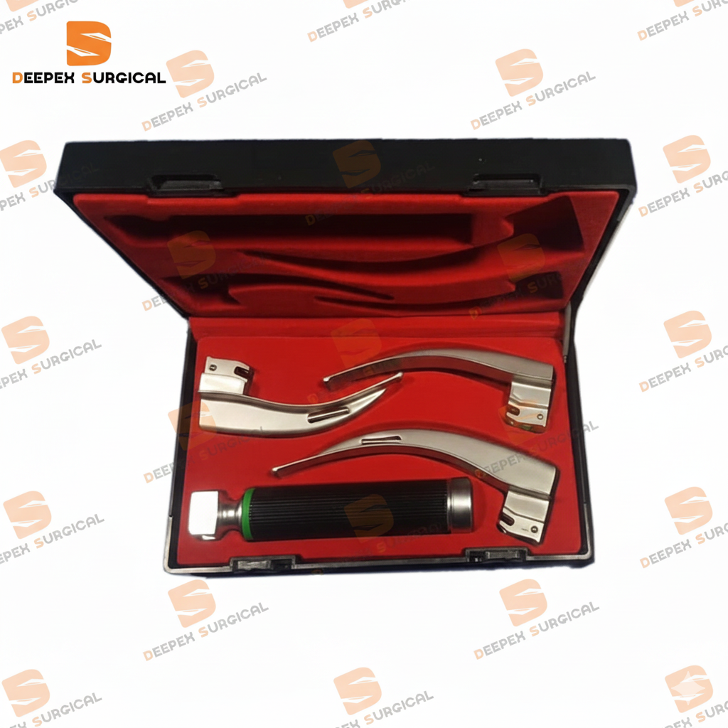 Fiber Optic Macintosh Laryngoscope Set