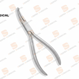Pliers Flat Serrated Small Curved Tip